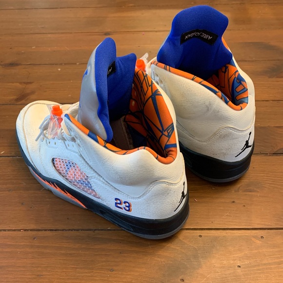 International Flight Retro Blue And Orange Youth Nike Air Jordan V